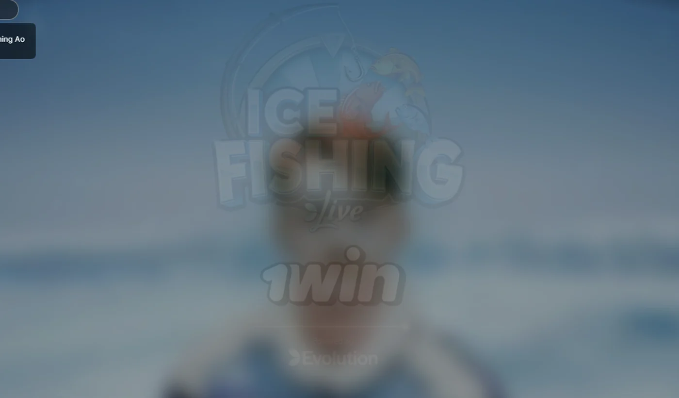 Ice Fishing Live loading overlay showing Ice Fishing Live, operator mark and Evolution logo