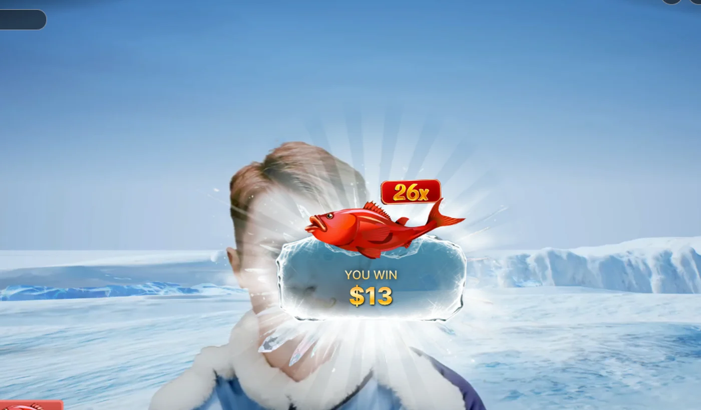 Ice Fishing Live wheel with 3x and 5x leaf multipliers plus Lil' Blues Big Oranges Huge Reds segments